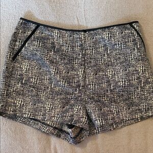 Forever 21 High Waist Tweed Shorts in Black and gold